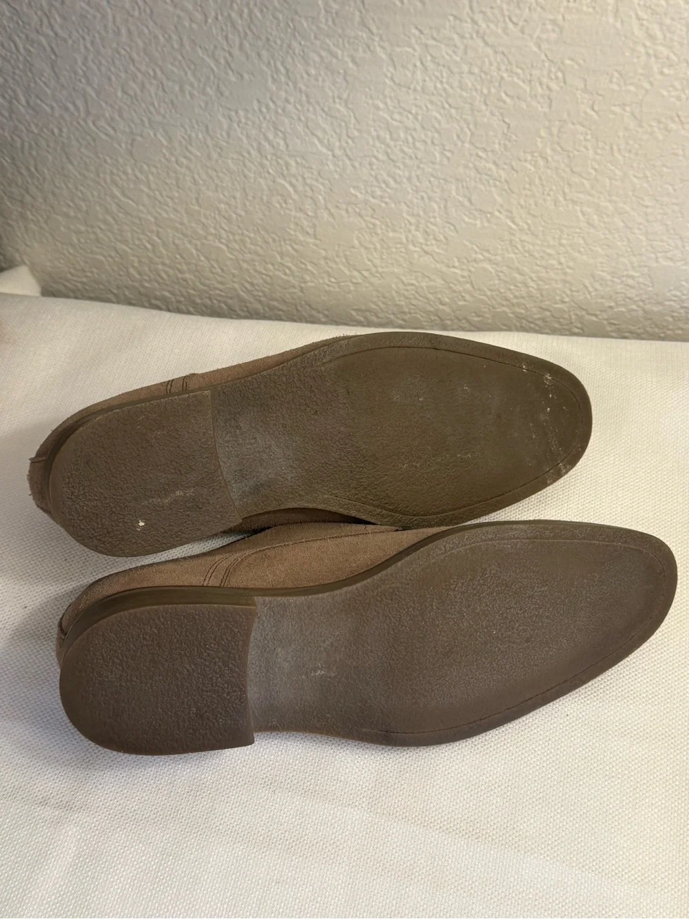 Nordstrom Men’s Shop 9.5M Taupe Brown Suede Derby Oxford Dress Shoes Made Brazil